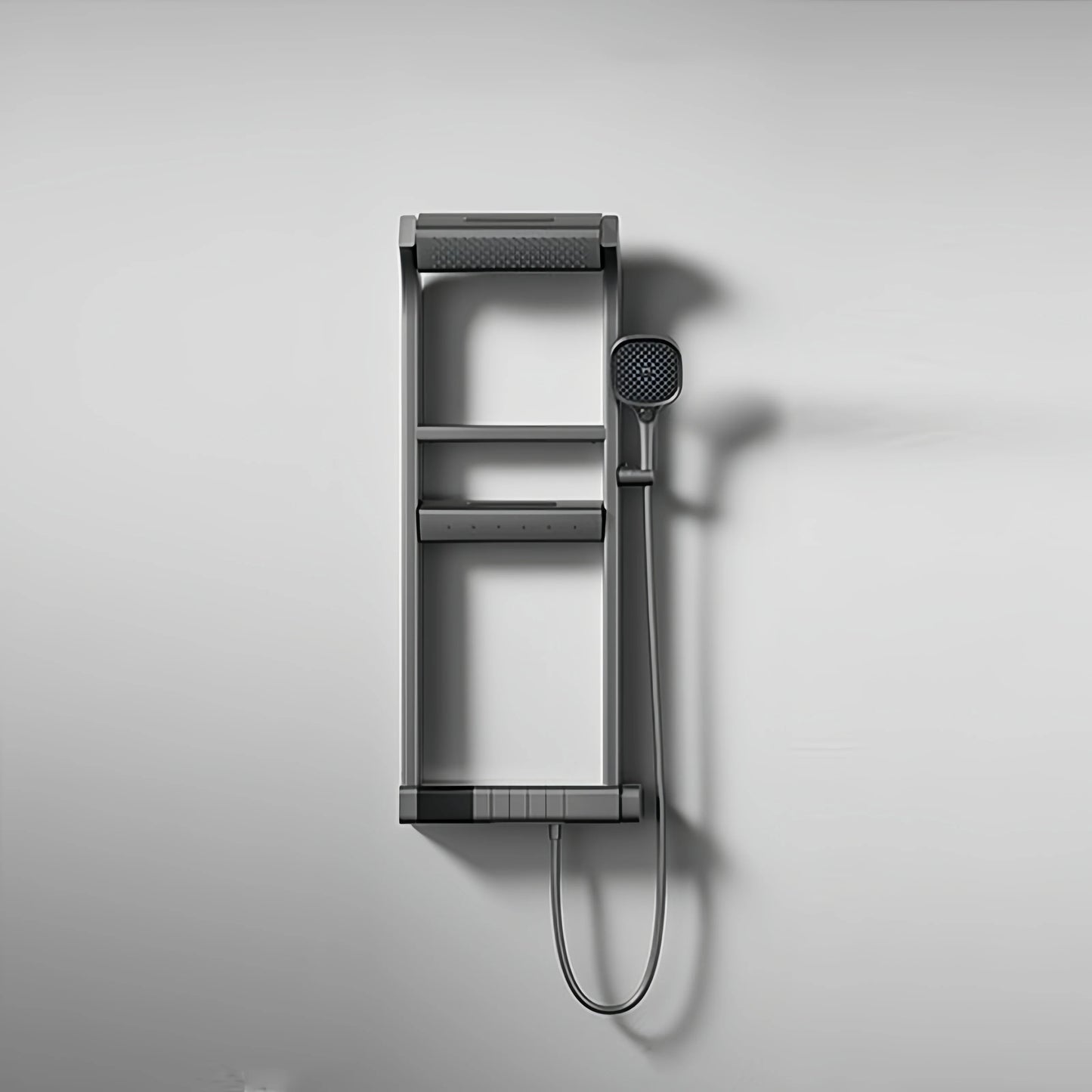 全新豪華現代單把手淋浴系統，拋光鍍鉻恆溫水龍頭，雨淋柔水單桿陶瓷