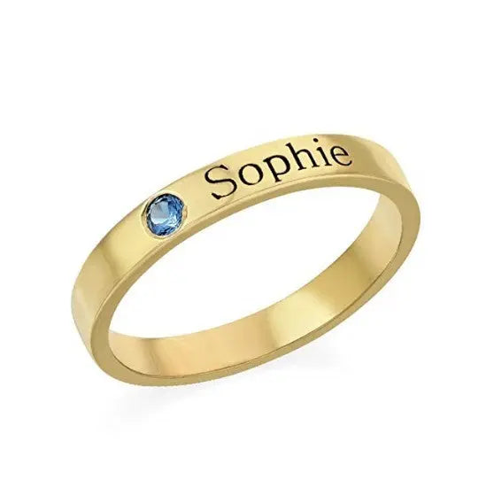 S925 ring lettering couple personalized name customization