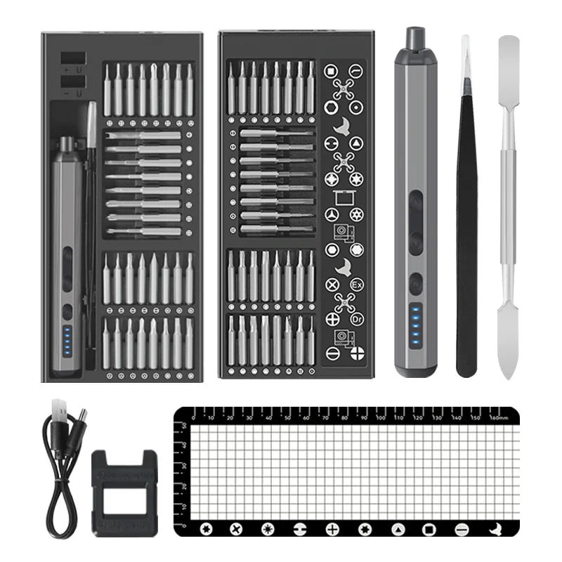 68/76 IN 1 Precision Electric Screwdriver Set 5 Levels Adjustable Comes Fill Light Professional Mobile Phone IPad Repair Tool