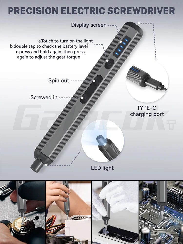 68/76 IN 1 Precision Electric Screwdriver Set 5 Levels Adjustable Comes Fill Light Professional Mobile Phone IPad Repair Tool