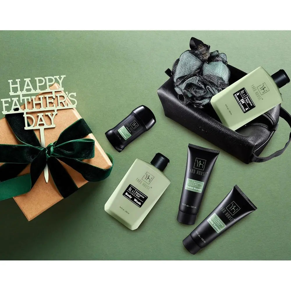 男士奢華沐浴及身體護理禮盒套裝 - 尤加利薄荷護膚套裝 - 父親節、生日、聖誕節禮物推薦