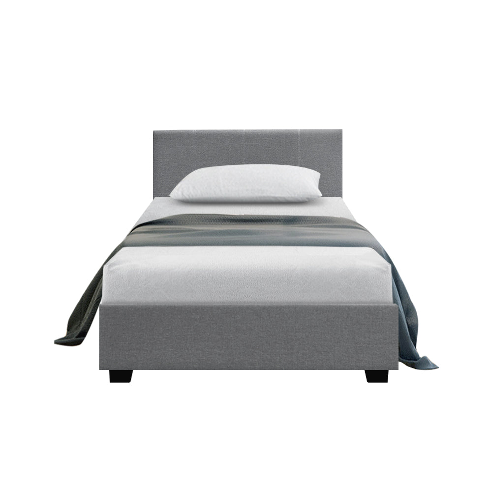 NNEDSZ Nino Bed Frame Fabric - Grey King Single-2
