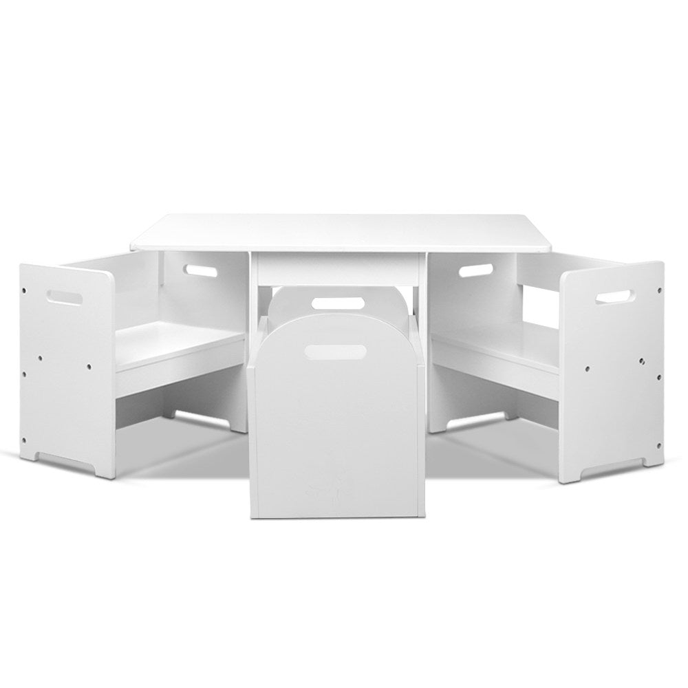 NNEDSZ Kids Multi-function Table and Chair Hidden Storage Box Toy Activity Desk