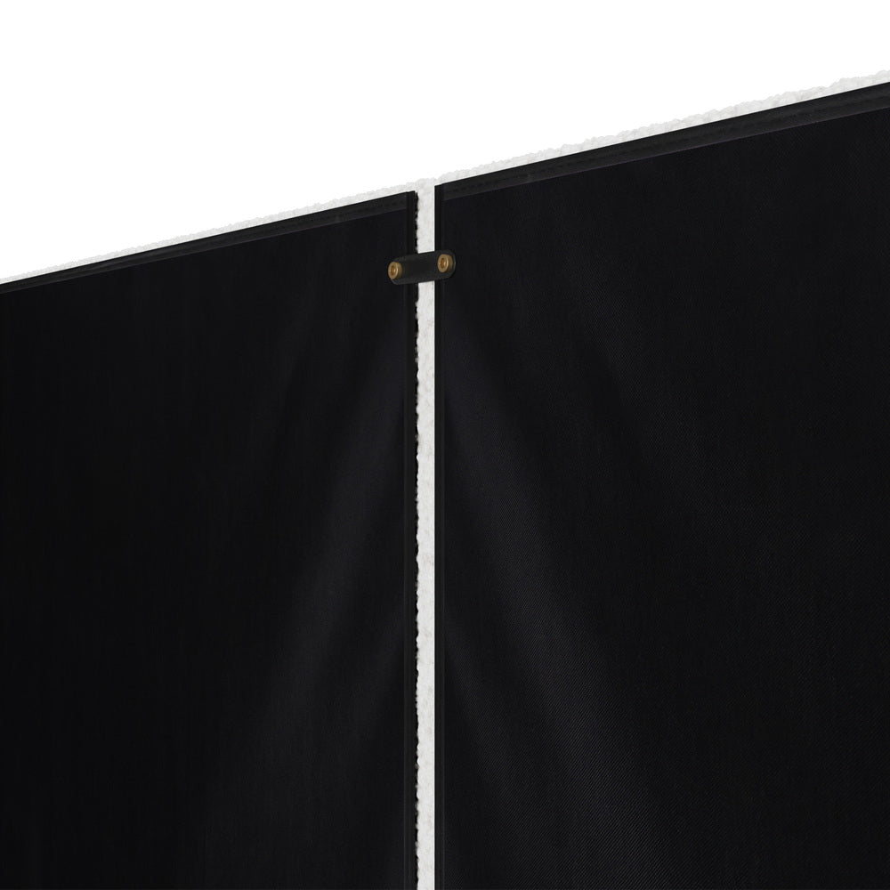 NNEED Bed Frame Headboard Double Queen King White Boucle