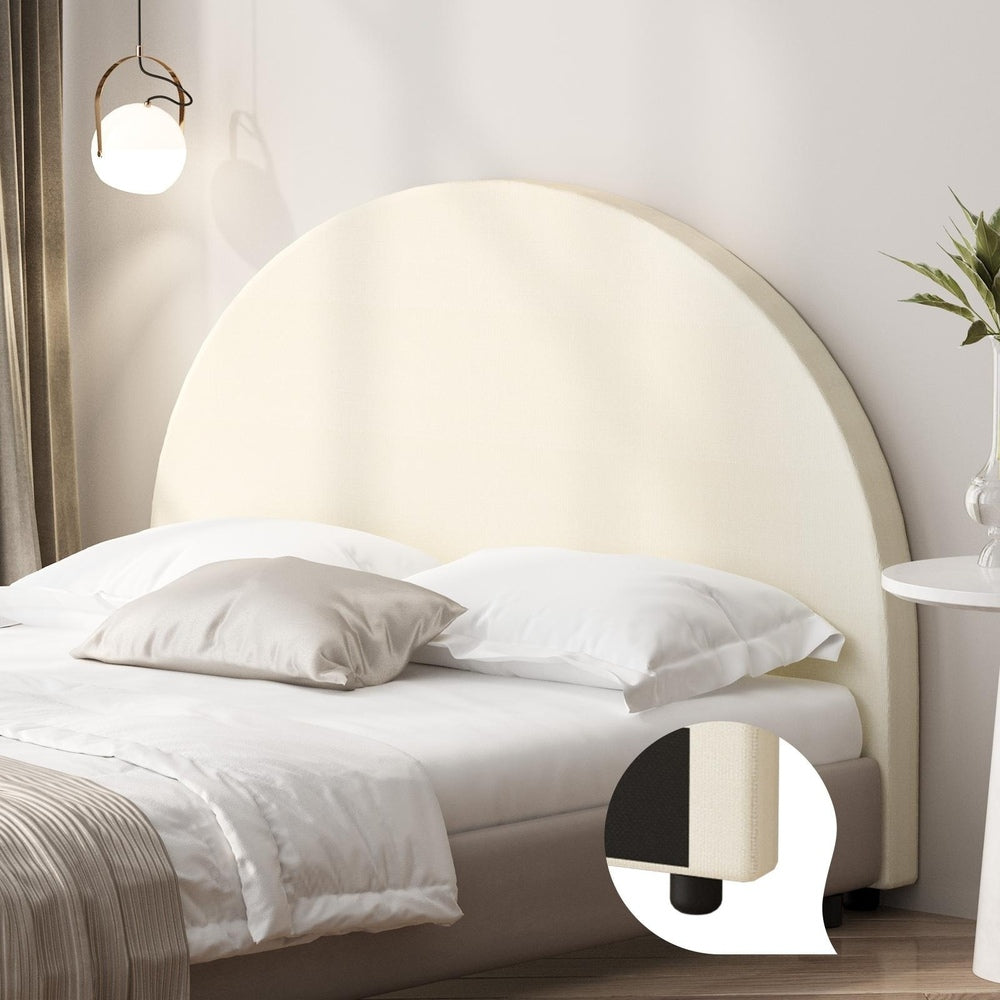 NNEED Bed Head Double Size Headboard Fabric Beige