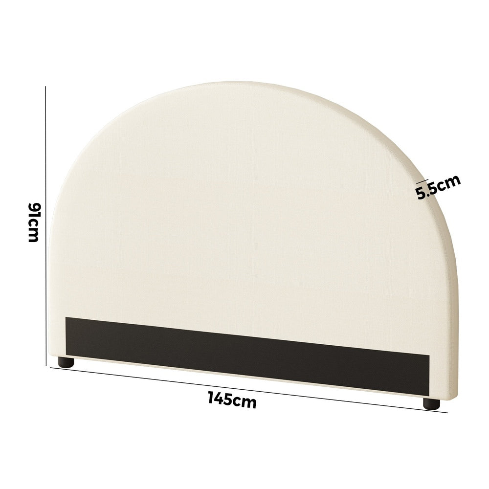 NNEED Bed Head Double Size Headboard Fabric Beige