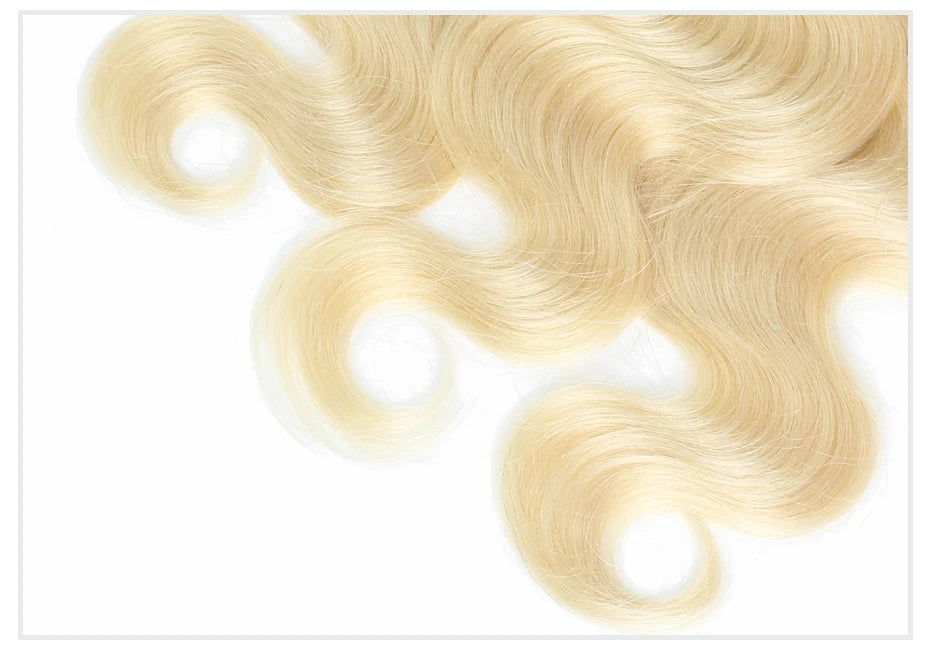 1/3/4 613 金色接髮 巴西髮束 波浪捲 Remy 真髮 長款 26 28 30 32 34 36 38 40 英寸