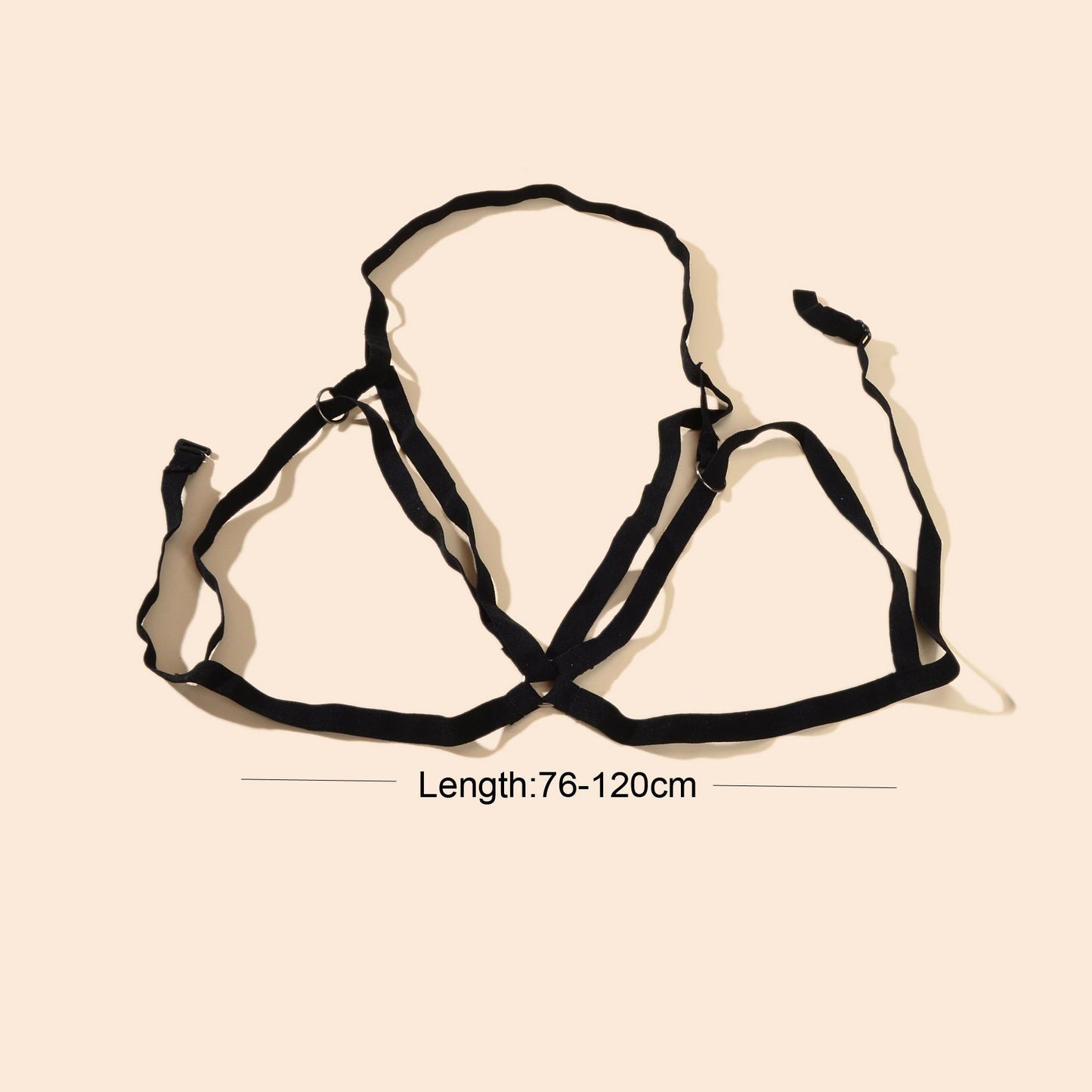 Sexy Black Elastic Chest Chain Layered Bra Chain Harness Nightclub Body Chain