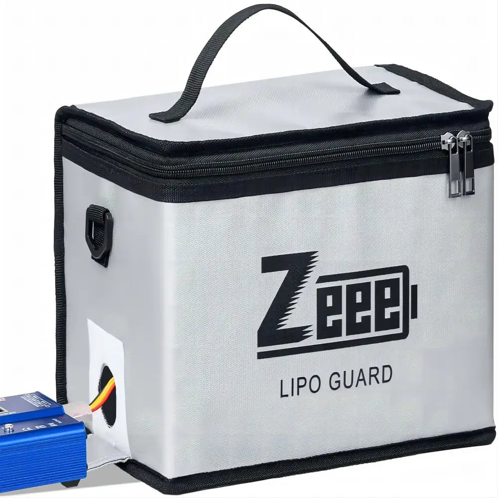 Zeee Lipo Safety Bag 10 Cells Adjustable Battery Fireproof Bag Large Capacity Pouch for Storage Guard Charging Battery Safe Bag