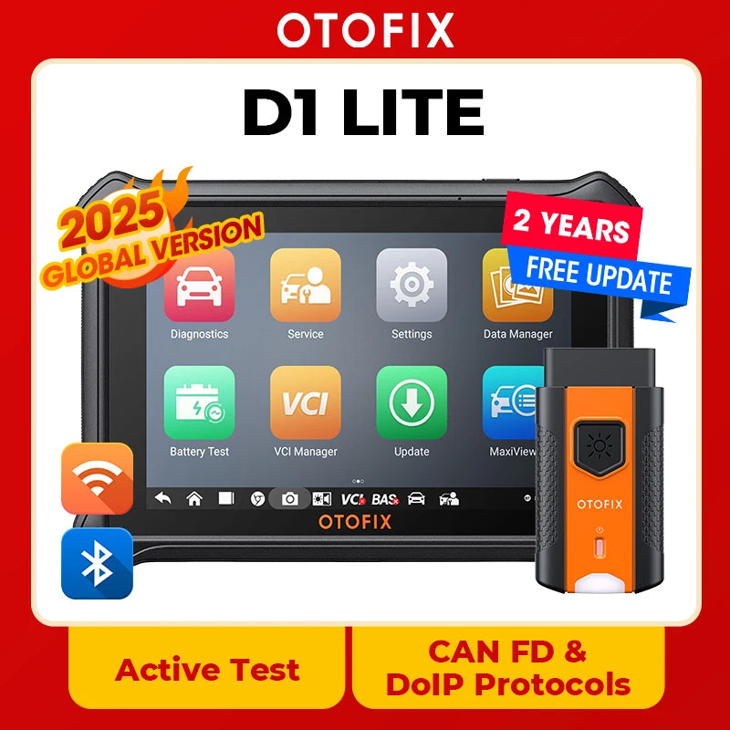 OTOFIX D1 LITE OBD2 掃描器汽車診斷工具藍牙無線雙向控制 OBD 汽車掃描工具主動測試