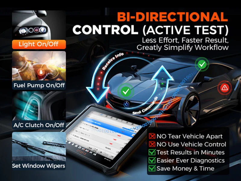 OTOFIX D1 LITE OBD2 掃描器汽車診斷工具藍牙無線雙向控制 OBD 汽車掃描工具主動測試