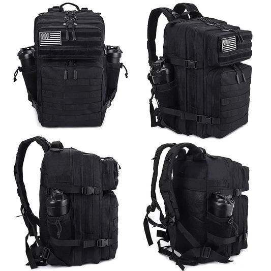 45L Tactical Backpack with Built-In Cooler Black-0