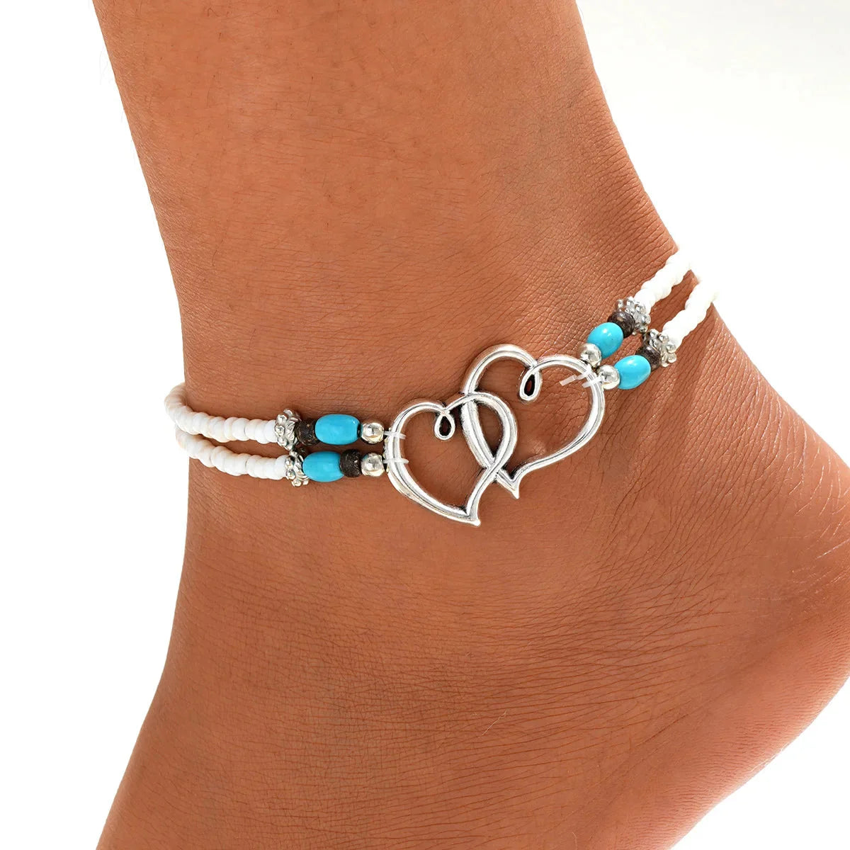 3pcs Retro Pearl Beads Anklet for Women Fashion Handmade Shell Butterfly On Foot Bracelet Bohemian Summer Beach Jewelry Gifts