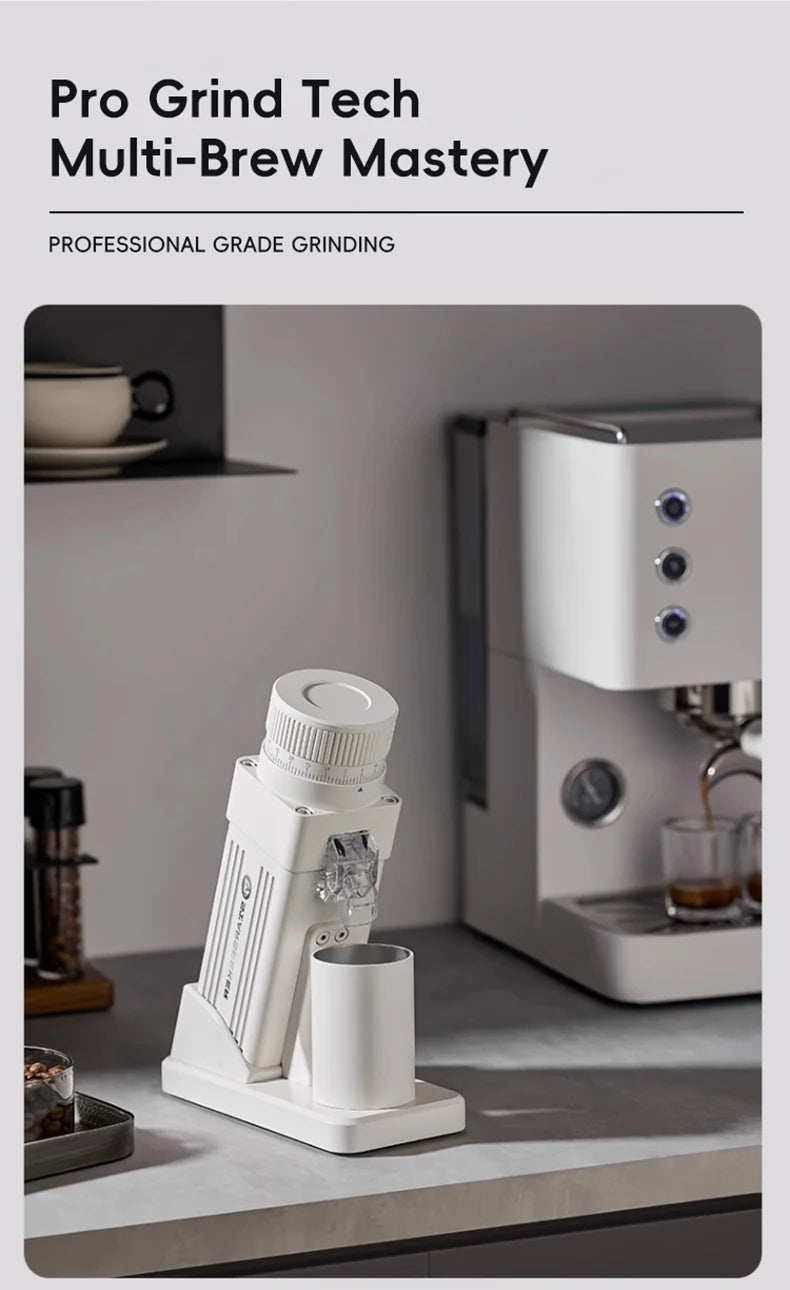 STARSEEKER E55Pro Electric Coffee Grinder 55MM Titanium Cone Burr Stepless Adjustment Espresso Brew Coffee Bean Grinder Black