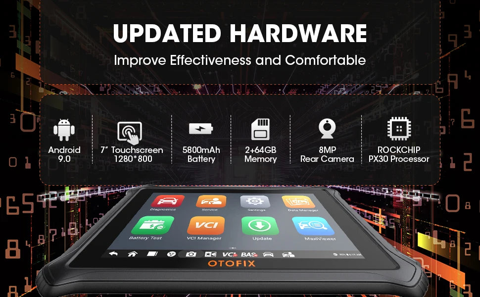 OTOFIX D1 LITE OBD2 掃描器汽車診斷工具藍牙無線雙向控制 OBD 汽車掃描工具主動測試