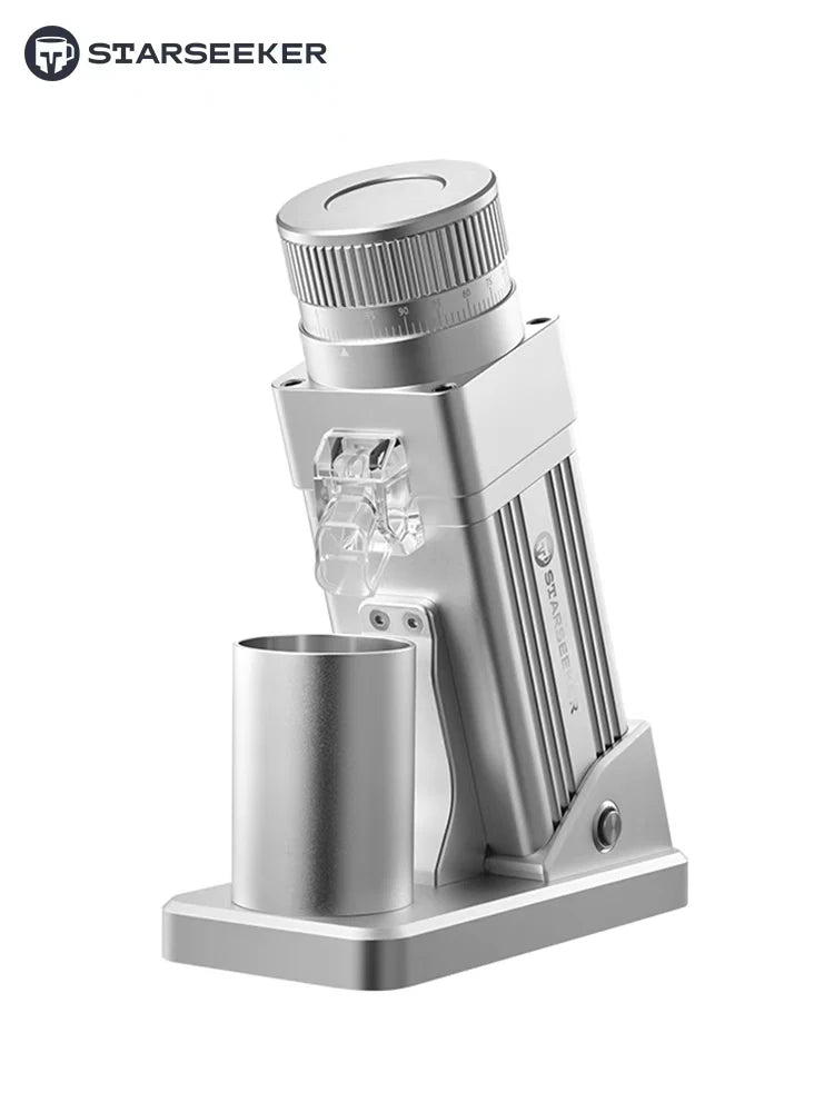 STARSEEKER E55Pro Electric Coffee Grinder 55MM Titanium Cone Burr Stepless Adjustment Espresso Brew Coffee Bean Grinder Black