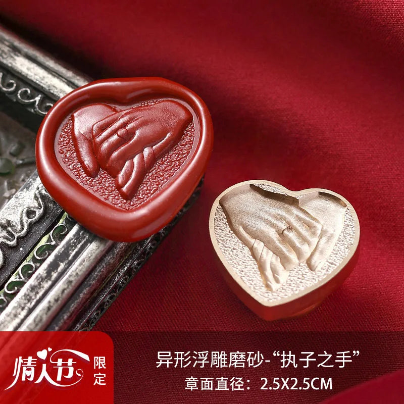 Valentine's Day Wax Seal Stamp Love Rose Sealing Stamp Head DIY Scrapbook Envelopes Wedding Invitations Gift Cards Decor