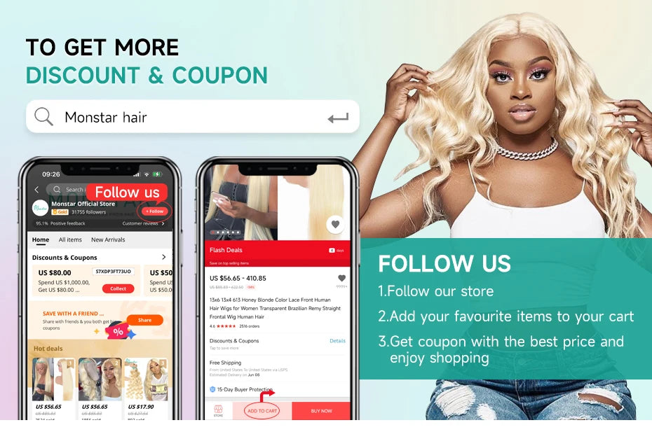 1/3/4 613 金色接髮 巴西髮束 波浪捲 Remy 真髮 長款 26 28 30 32 34 36 38 40 英寸