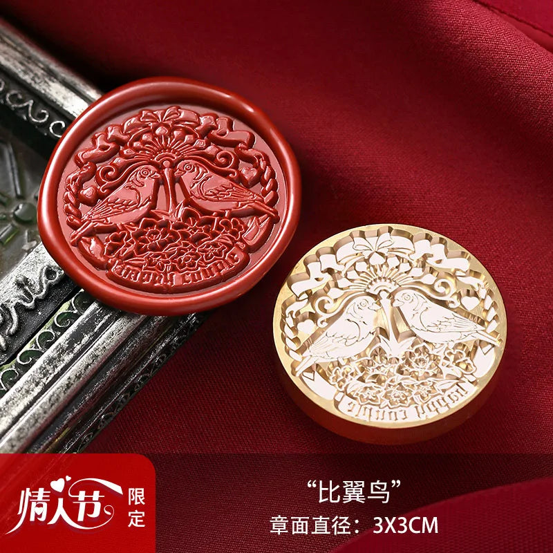 Valentine's Day Wax Seal Stamp Love Rose Sealing Stamp Head DIY Scrapbook Envelopes Wedding Invitations Gift Cards Decor