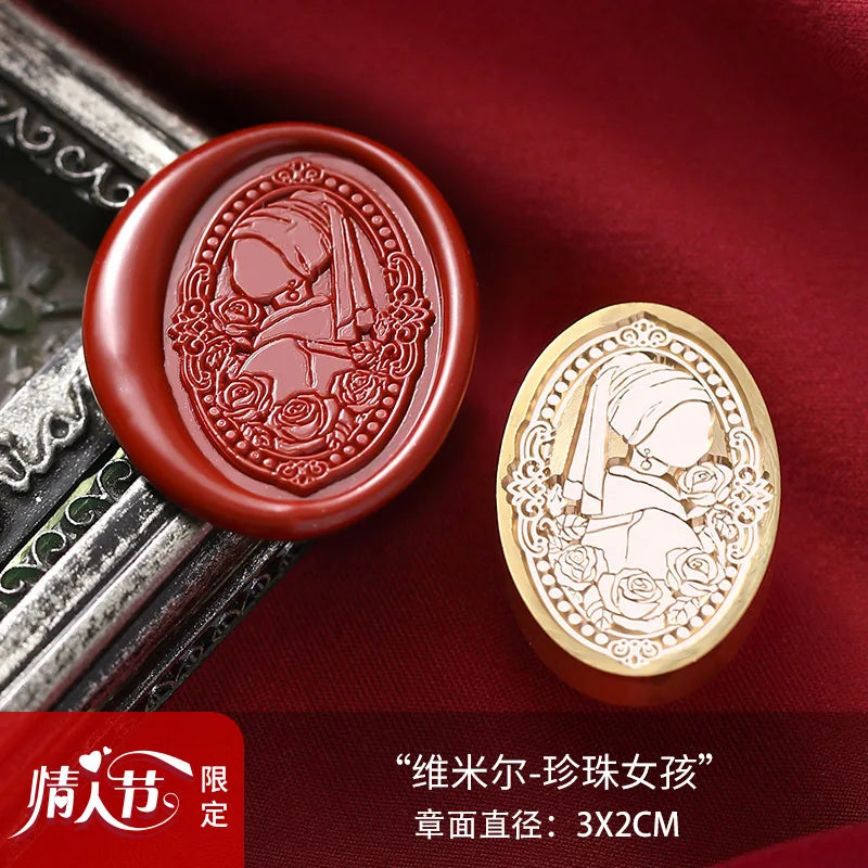 Valentine's Day Wax Seal Stamp Love Rose Sealing Stamp Head DIY Scrapbook Envelopes Wedding Invitations Gift Cards Decor