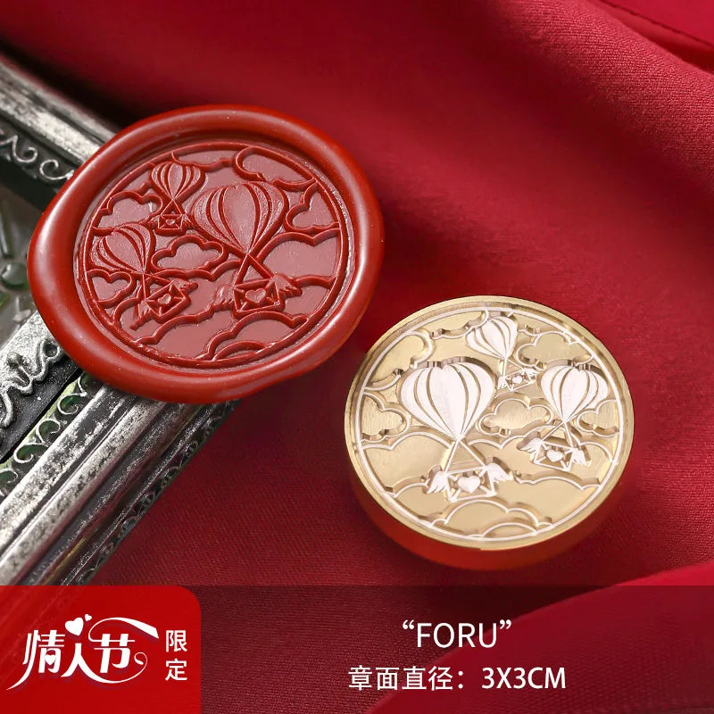 Valentine's Day Wax Seal Stamp Love Rose Sealing Stamp Head DIY Scrapbook Envelopes Wedding Invitations Gift Cards Decor