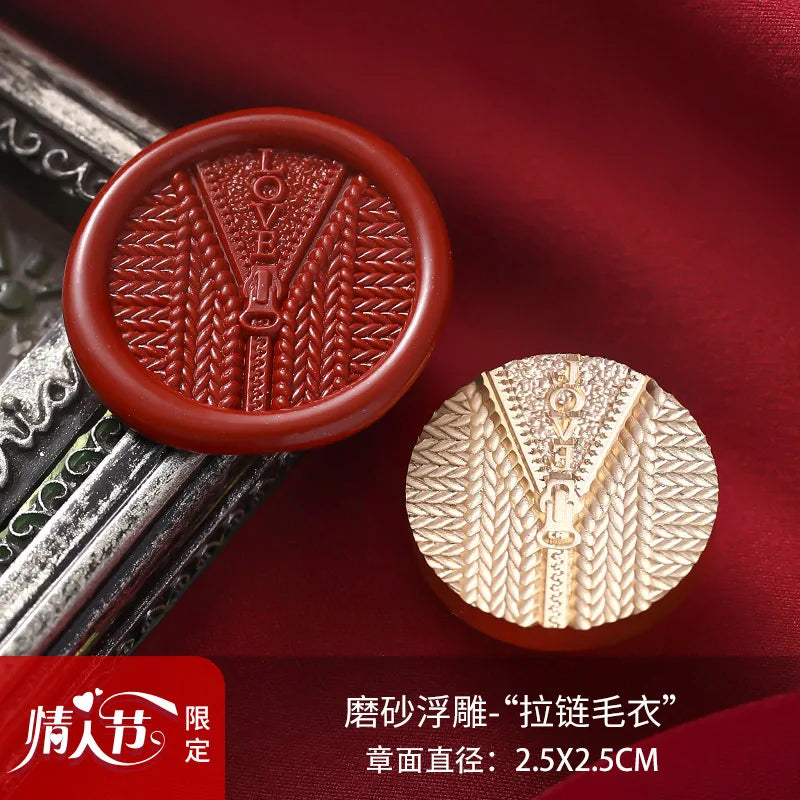 Valentine's Day Wax Seal Stamp Love Rose Sealing Stamp Head DIY Scrapbook Envelopes Wedding Invitations Gift Cards Decor