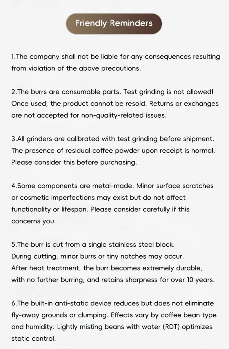 STARSEEKER E55Pro Electric Coffee Grinder 55MM Titanium Cone Burr Stepless Adjustment Espresso Brew Coffee Bean Grinder Black