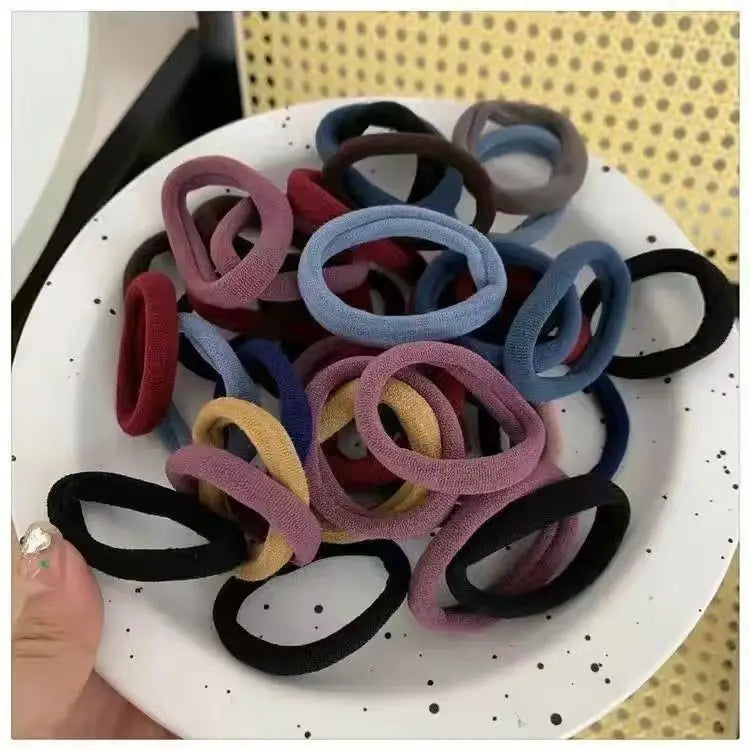 50/100 black hair clips, suitable for girls. | High-elasticity hair bands, hair tie holders, ponytail fasteners, and accessories