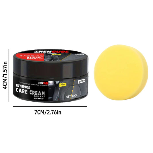 1 Piece 100g Car Plastic Repair Agent Recovery Black Luster Car Interior Leather and Panel Update Wax Coating Car Polishing and Repair Coating Cleaning Rejuvenation Repair Wax