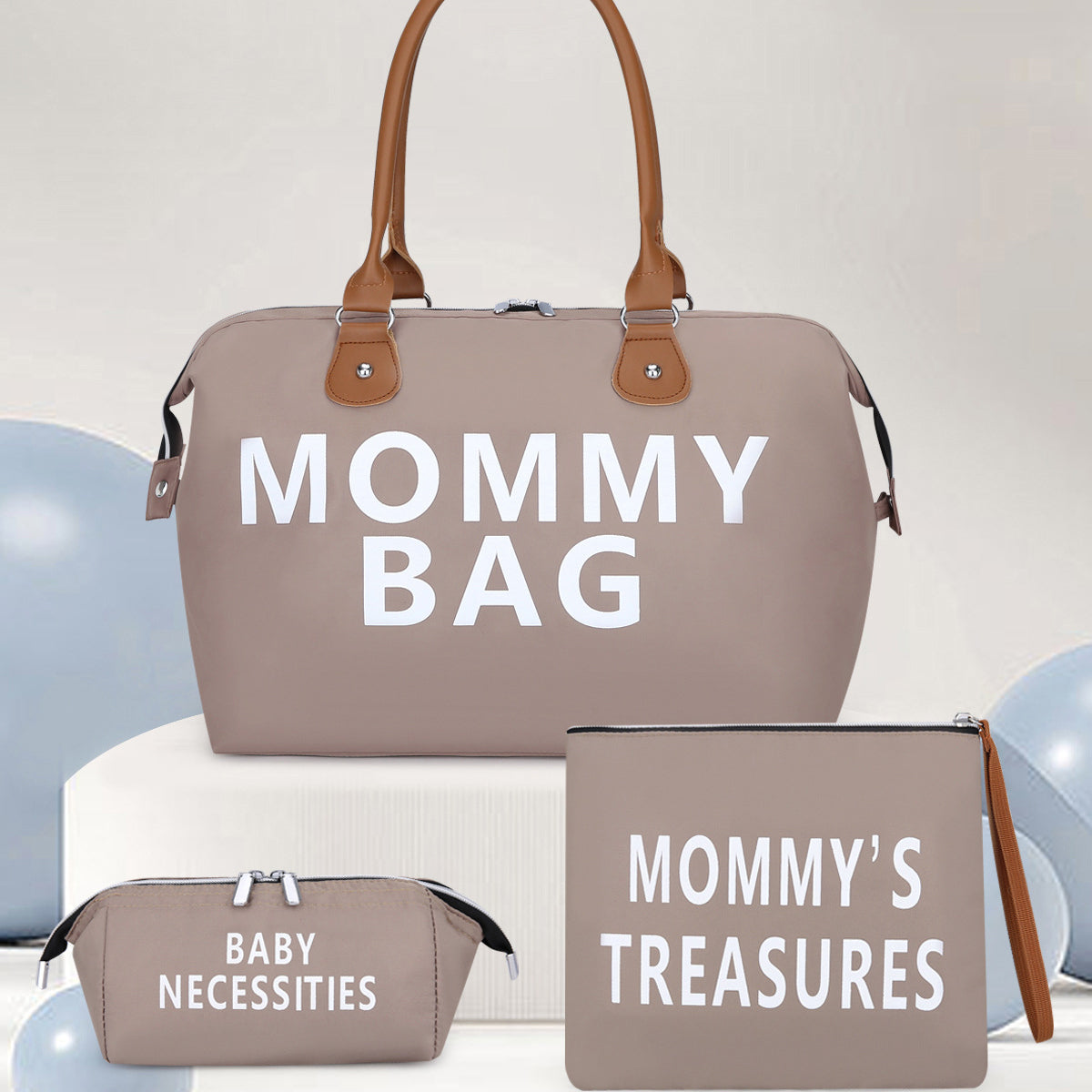 Travel bag Mommy Bag three-piece shoulder bag Tote bag Dry and wet separation