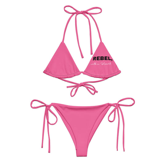 All-over print recycled string bikini