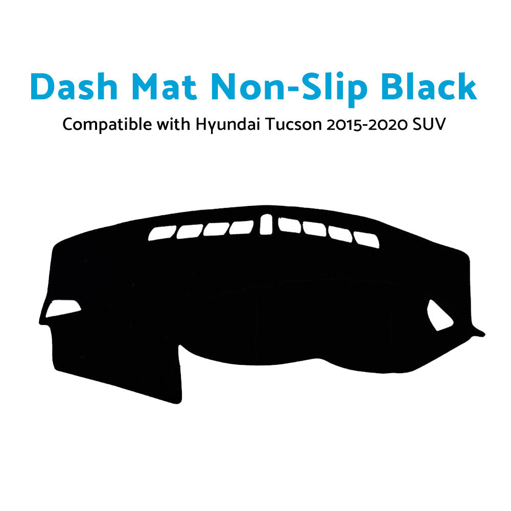 Dashboard Cover Dash Mat Non-Slip Black Suitable For Hyundai Tucson 2015–2020 SUV-2
