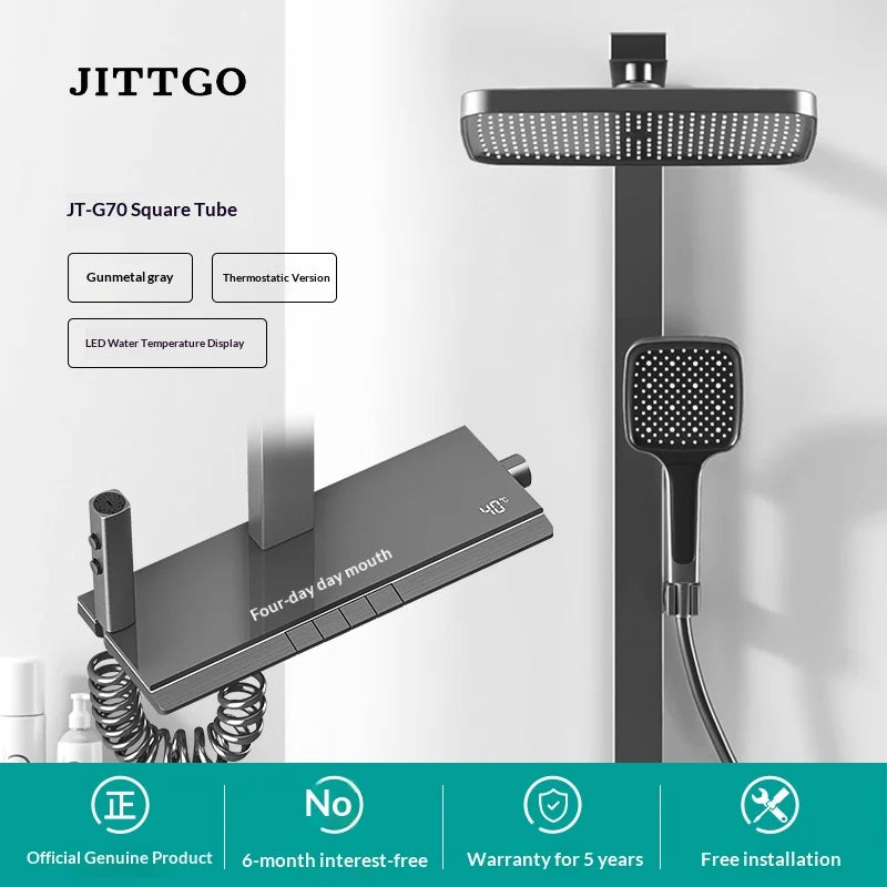 shower head set panel bathroom outdoor rain faucet smart filtered waterfall system heads for mixer faucets