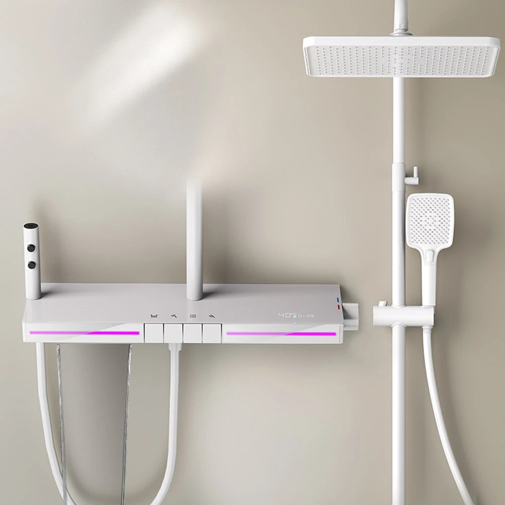 2024modern Shower Bathroom Design Digital Display Luxury Showers Mixer Sets Thermostatic Shower Faucet Set Rain Dual Head System