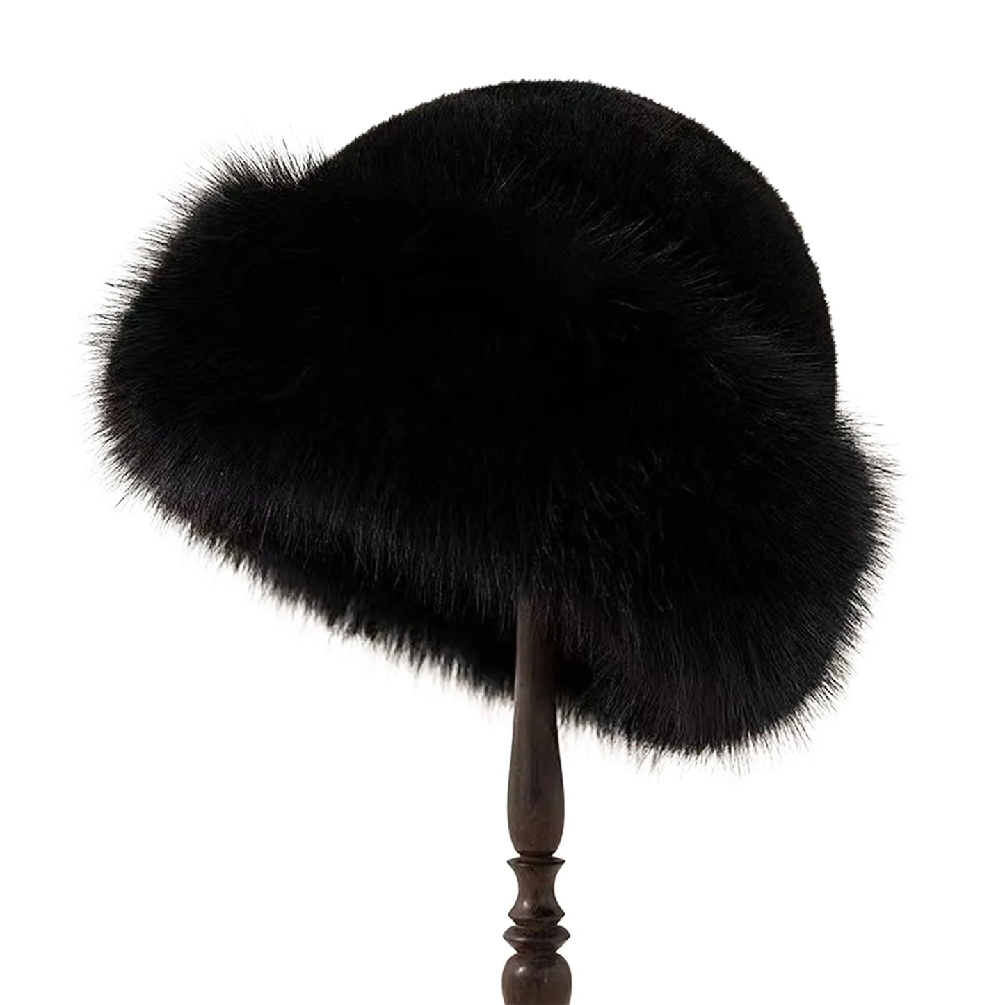 Women Winter Fur Hat Cold-Proof Outdoor Thicken Warm Soft Hat for Casual Trips Sports Skiing
