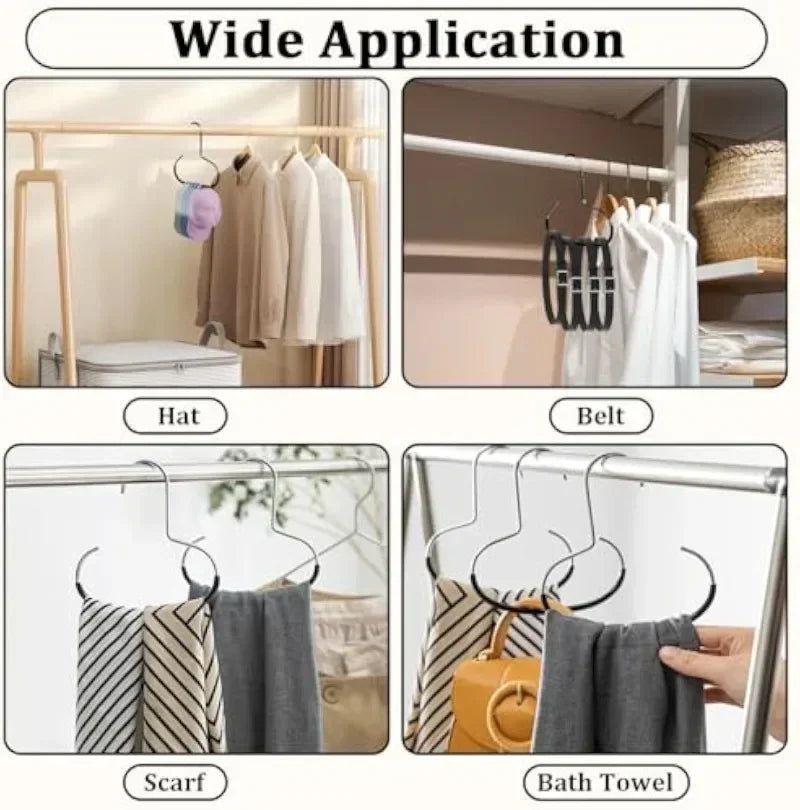 Versatile Round Hook - Perfect for Hats, Ties,Scarves & Bags, Strong Load-Bearing,Non-Deformable Durable Circle Ring Hat Hanger