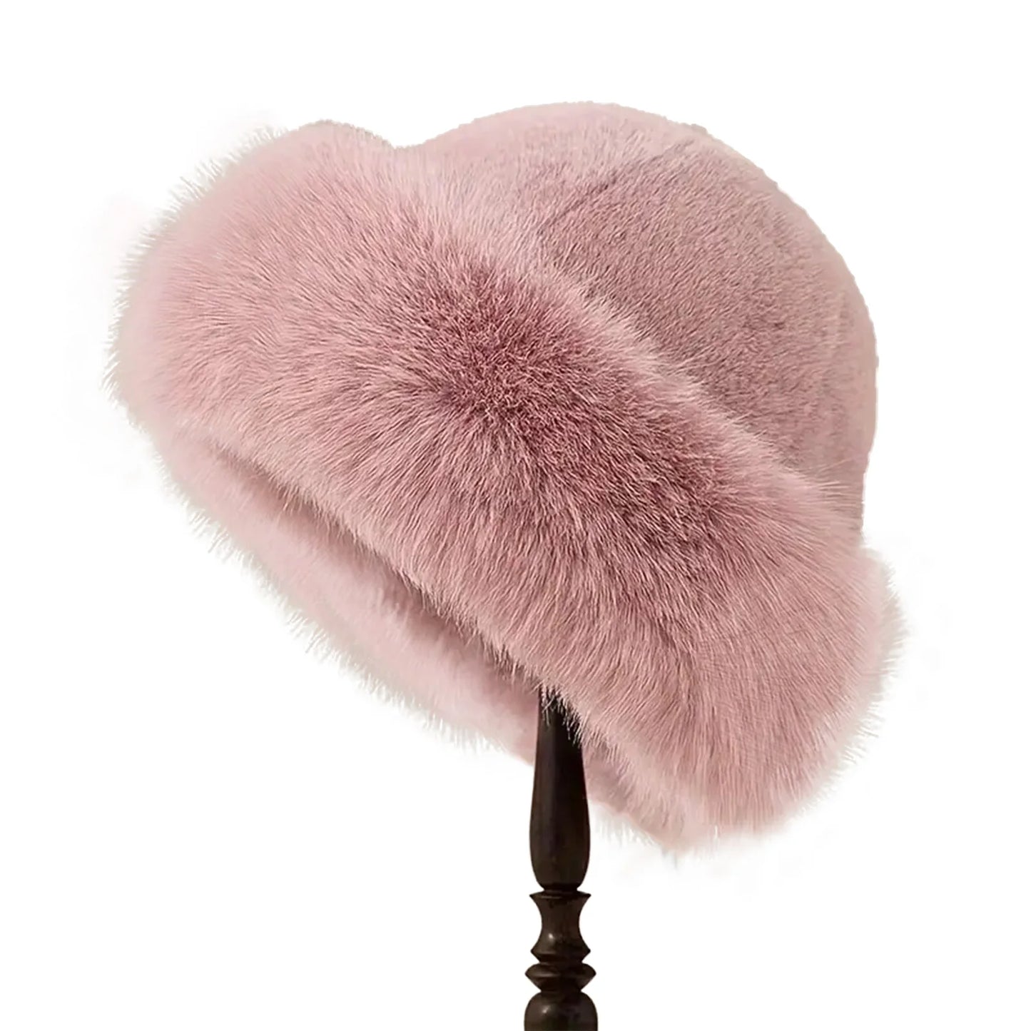 Women Winter Fur Hat Cold-Proof Outdoor Thicken Warm Soft Hat for Casual Trips Sports Skiing