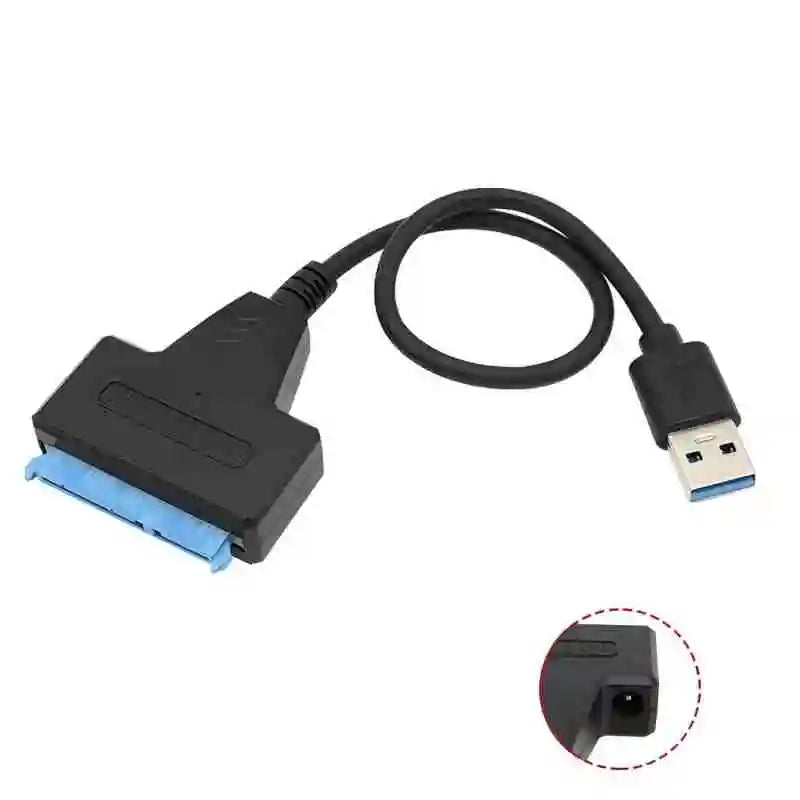 SATA 轉 USB 3.0/2.0 線，最高傳輸速度可達 6Gbps，適用於 2.5 吋外接硬碟/固態硬碟，SATA 3 22 針轉接器，USB 3.0 轉 SATA III 線