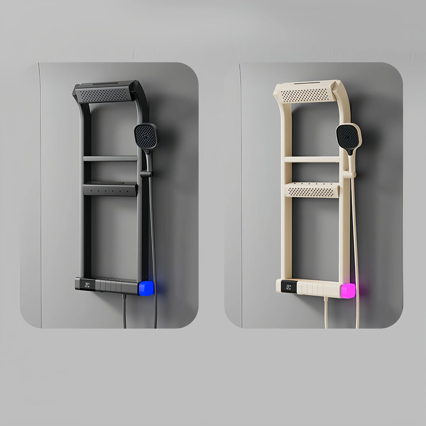 全新豪華現代單把手淋浴系統，拋光鍍鉻恆溫水龍頭，雨淋柔水單桿陶瓷