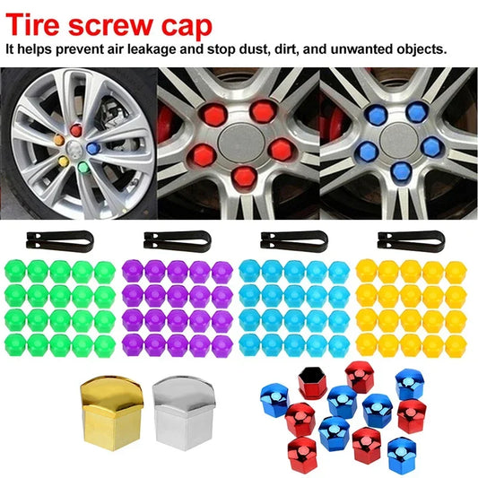 20Pcs Car Wheel Nut Caps Anti-Rust Auto Hub Screw Protection Covers Car Tire Screw Caps Nut Bolt Covers Auto Exterior 17/19/21mm