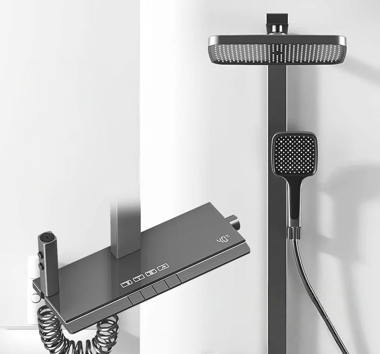 shower head set panel bathroom outdoor rain faucet smart filtered waterfall system heads for mixer faucets