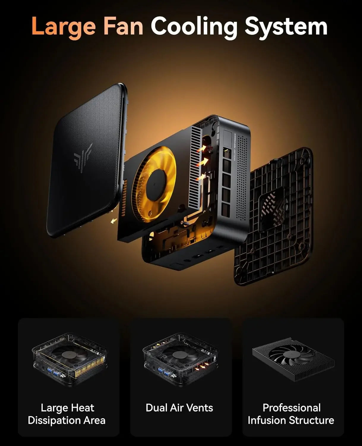 迷你電腦，搭載 AMD 7 PRO 5875U 處理器、16GB DDR4 記憶體和 512GB M.2 SSD 固態硬碟，迷你遊戲電腦，配備 USB Type-C 接口，支援桌上型電腦功能