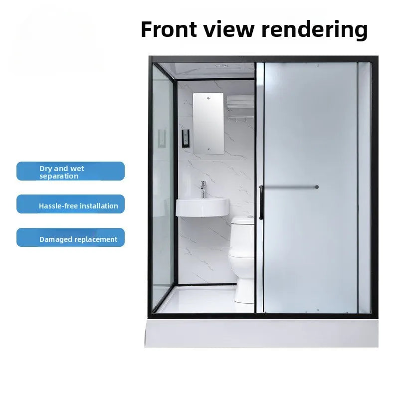 Integral shower room Integrated shower room Bathroom  integrated bathroom Simple toilet Dry and wet separation