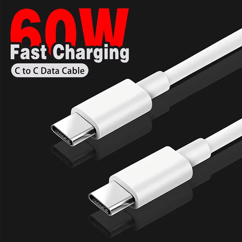 VIKEFON USB C Cable to USB C 60W Fast Charging Charger Cable Supports Fast Charging For iPhone 16 15 Samsung Xiaomi Huawei etc