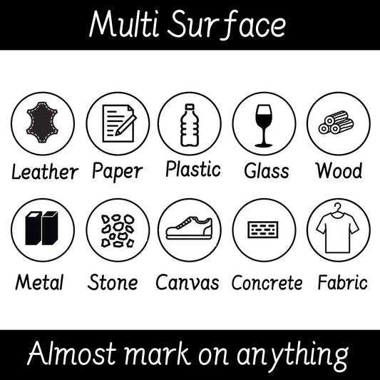 1/3/5支裝 2.0mm 油性防水白色凝膠筆 DIY塗鴉素描馬克筆 文具書寫學習用品