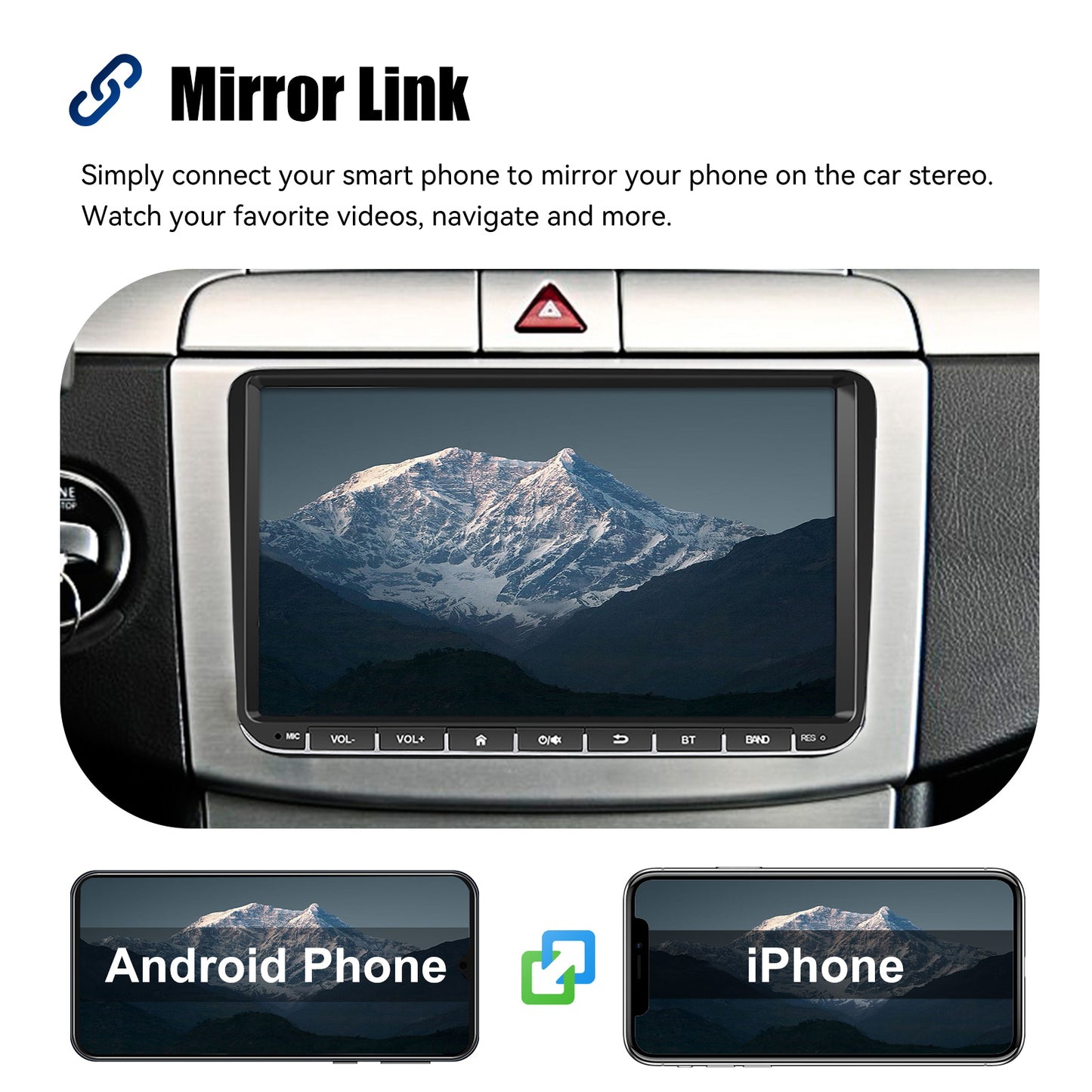 9" Android 14 4G+64G Wireless Carplay Car Stereo GPS NAVI WIFI RDS FM BT EQ for VW Golf 5 6 Passat Polo Touran Tiguan Caddy EOS