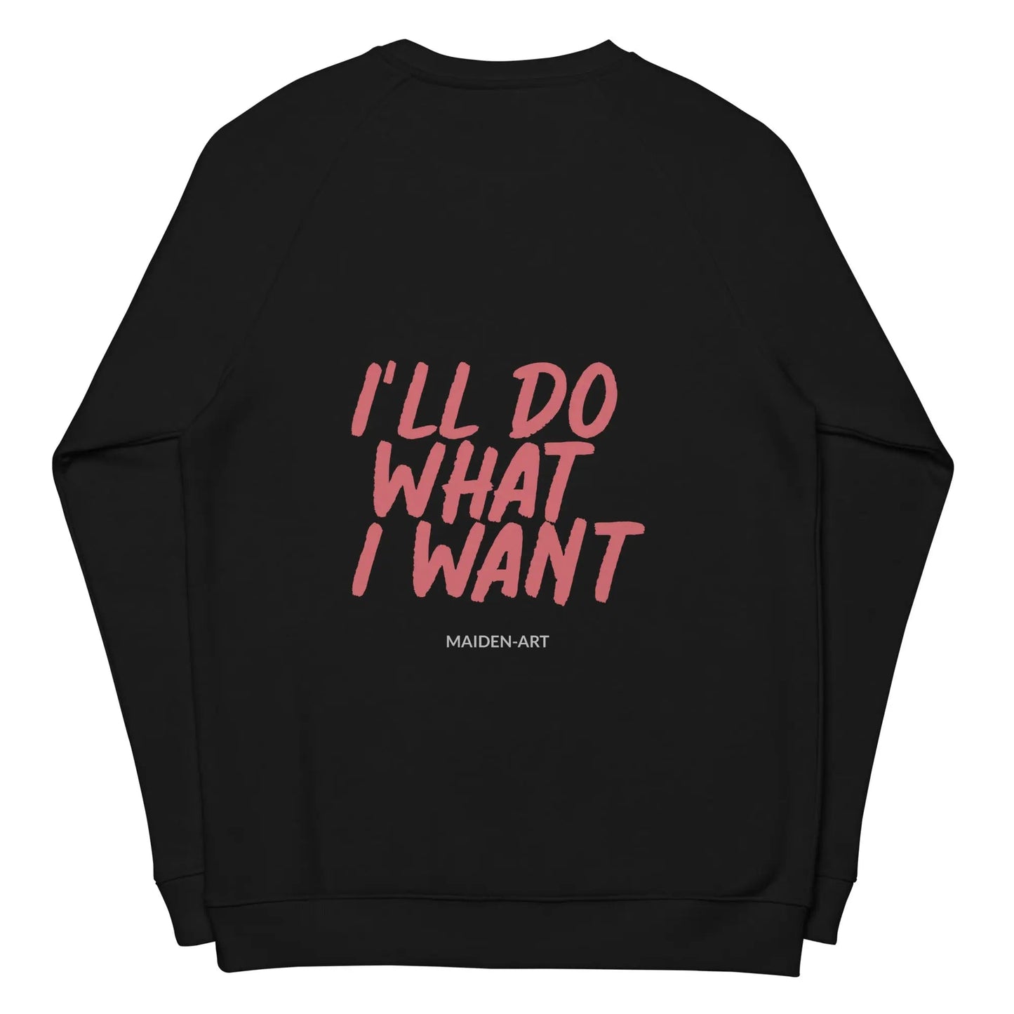 Rebel Girl Unisex organic raglan sweatshirt Organic Clothing with EMBROIDERY