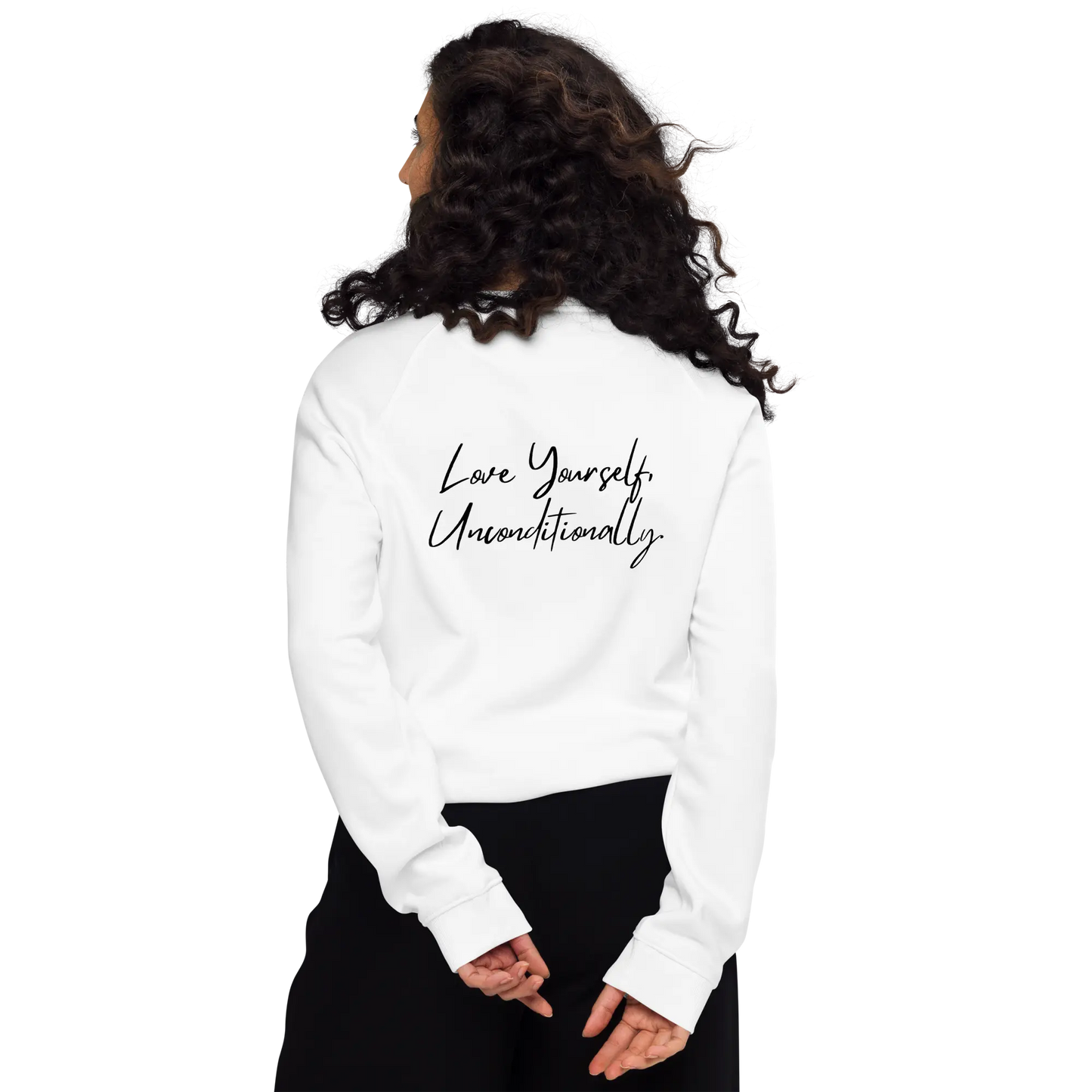 Organic Sweatshirt SELF LOVE Unisex organic raglan sweatshirt